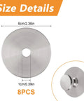 Round Back Plates For Cabinet Knobs 8 Pack 2.36 Inch solid iron shown with size details