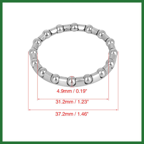 Four Pack 37.2mm Outer Diameter Ball Bearing Cages For Bicycle Crank And Wheel Bearings 16 Ball Set Premium Steel Construction