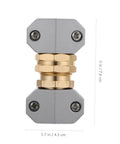 Ciieeo 3 Sets Garden Hose Repair Kit With Heavy Duty Aluminum Connectors That Seal Tight So You Stop Leaking And Fix Your Sprinkler Nozzles Fast., gray and brass hose connector, 3 in x 1.7 in