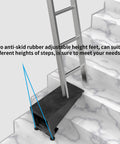 Leveling Tool For Extension Ladders And Ladder Leveler, Durable Stable Platform For All Surfaces, Black Finish on stairs