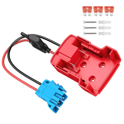 18V Battery Conversion Adapter For Electric Toy Cars With 12AWG Wiring Harness And Three 40A Fuses High Power To Run Standard 12V Lithium Batteries