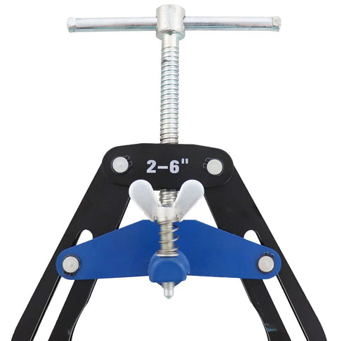 PDQ Pipe Clamp 1221 Medium Fits 2 To 6 Inch Pipe For Fast Pipe Fitting Fit Up And Welding with blue and black components