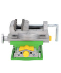 Slide Drill Press Vise XY Compound Milling Vise For Desktop Drills And Milling Machines 77mm Clamping Heavy Duty Alloy Steel Construction 80mm X 67mm Travel Base Fits Benchtop CNC And Hobbyist Workshops, front view