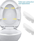 Toilet Seat Bumpers And Stability Kit With Rubber Washers For 1133070 And Kohler 1236365, white kit on toilet