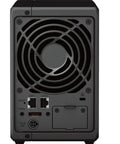 Plug And Play Smooth Operator NAS Server Built With An AMD Ryzen 2.6Ghz Chipset And 32GB Ram rear view with cooling fan and ports.