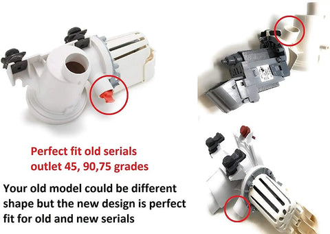 Front Load Washer Drain Pump Replacement For Whirlpool W10321032 WPW10321032 PS11752769 showing different compatible models.