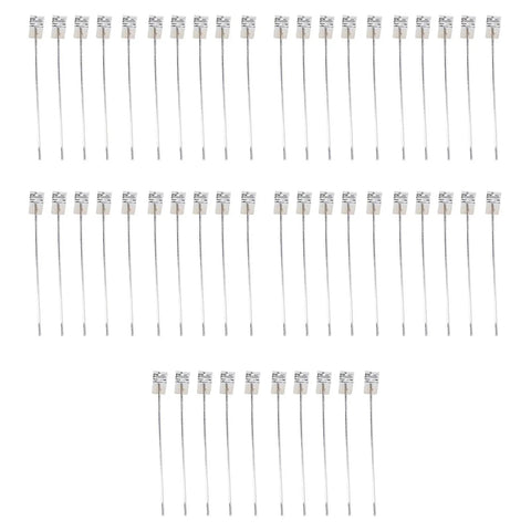 Aluminum Slatwall Slot Board Hooks 20cm 3.3mm Heavy Duty Display Hangers 50 Pack arranged in rows on white background