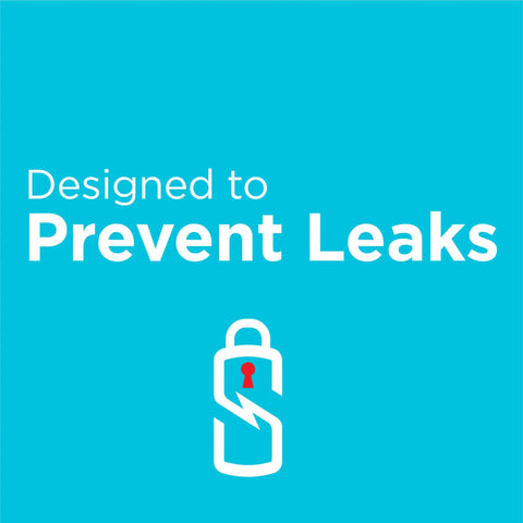 Graphic of lock symbol with text 'Designed to Prevent Leaks' for High Energy AA Batteries 12 Pack Alkaline Double A For Long Lasting Power In High Drain Devices Like Flashlights Wireless Mice Remotes Toys And Other Everyday Electronics.