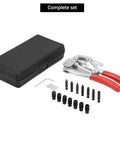 Heavy Duty Metal Hole Punch Kit With Chrome Vanadium Steel Punches In Sizes From Three Thirty Second Inch To Nine Thirty Second Inch