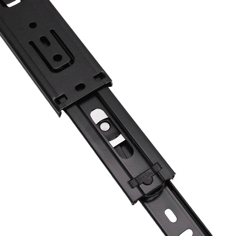 Full Extension Drawer Slides 14 Inch Pair With Ball Bearing Rails Side Mount Three Fold Full Extension Slide Rails For Dressing Table Wardrobe Cabinets Heavy Duty 100 Lb Capacity Smooth Quiet Operation Easy Install, close-up view.