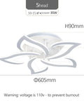 Dimmable Modern Petal LED Ceiling Light Chandelier With Five Head Design And Embedded LEDs Adjustable Brightness diagram