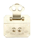 Gold Key Hasp Lock For Jewelry Box And Vintage Suitcase Durable 53x45mm Hasp Catch Latch Hardware Retro Style Box Clasp Buckle 53x45mm