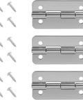Stainless Steel Cooler Hinges Kit With 3 Replacement Hinges and 12 Screws for Igloo 50 165 Qt Ice Chests Camping Gear Repair Parts