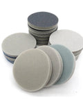 Grab This 48 Piece Set Of 2 Inch Flocking Sanding Sponge Discs With Hook And Loop Backing For Smooth Car Polishing Jobs That Peel Easy And Vent Dust Like A Boss - assorted colors and grits of sanding sponge discs.