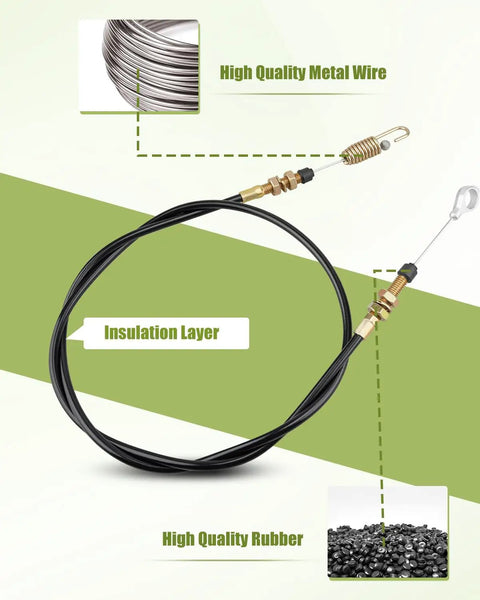 Power Rake Activation Cable 46.5 Inch Replacement Part 539106827 Fits Husqvarna Jonsered Redmax Poulan Craftsman Dethatcher