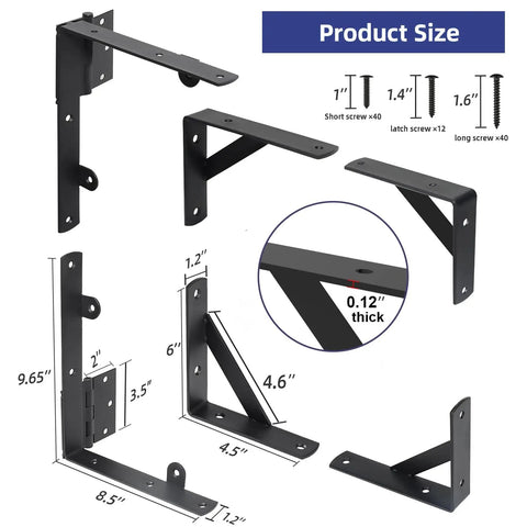 Two Pack Anti Sag Gate Hardware Kit For Wood Fence Gates Heavy Duty No Sag System With Anti Twist Gate Frame Corner Brackets Withstand Up To 150 Lbs Per Gate