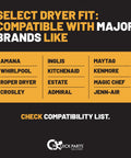 Compatibility list for Dryer Heating Element Replacement Kit With Thermostat And Thermal Fuses For Kenmore Maytag Dryers DIY.
