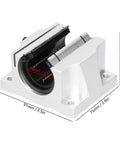 Rock Solid 30Mm Open Linear Ball Bearings Crafted From Premium Aluminum Slide Bushings in silver with measurements shown.