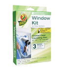 Indoor Three Window Shrink Film Insulator Kit With Crystal Clear Film 62 By 126 Inches Includes 54 Feet Double Sided Tape Packaging