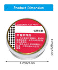 Premium Solder Rosin Flux Paste For Circuit Boards And Electronics Repair, 33x13mm container, product dimensions shown