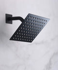 Matte Black Rainfall Shower System With 8 Inch Shower Head Silicone Nozzles For Easy Calcium Build Up Clean Hard Water Friendly Upgrade Your Bath With This Sleek Matte Black System And Ultra Thin Design