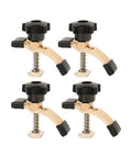 Universal Adjustable CNC Hold Down Clamps Kit With Pivoting Jaws And 45mm Clamping Height, four clamps displayed on white background.