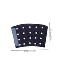 Built Tough Breathable Cut Resistant Wrist Sleeves And Forearm Guards For Heavy Duty Gardening Repair Or Mechanic Work, blue fabric design with holes.