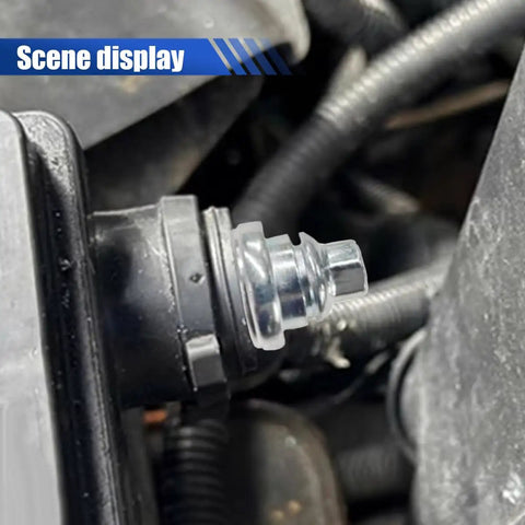 Close-up of a solid battery terminal bolt, part of the Solid 8 Pc Car Side Post Battery Terminal Bolt Kit With Two Lengths 3/8 To 16 Thread Universal Extender Studs.