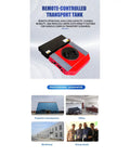 Remote Control Electric Equipment Mover Heavy Duty Machinery Moving Skates with a red platform and large wheels for effective transport.