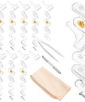 Eyeglass Repair Kit With Nose Pads, Screws, Screwdriver, Cleaning Cloth, And Versatile Eyewear Accessories For Quick DIY Fixes