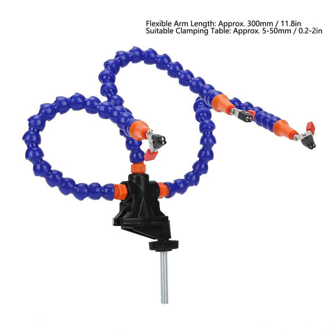 Flexible Helping Hand Soldering Tool Set With Adjustable Arms And Aluminum Base for stable PCB assembly and DIY crafts