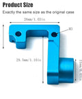 Open Ended Gearbox Aluminum Alloy Spur Gear Covers For Tamiya TT 02 RC Car CNC Machined dimensions in blue color