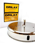 7 Inch Diamond Hole Saw For Porcelain Ceramic Tile Glass Granite Stone Wet Core Drill Bit For Large Floor Drains Toilet Flanges And HVAC Vents Heavy Duty Industrial Grade next to packaging box
