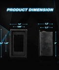 Product dimensions of Led Light Bar Switch Holder Panel Kit For Automotive Mounting Rugged ABS Plastic Black Toggle Switch Housing