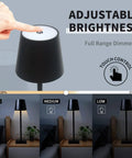 Rechargeable LED Table Lamp Cordless Dimmable Touch Lamp For Bedroom And Desk Dope Portable Decorative Light dimming feature