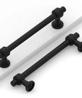 10 Pack 5 Inch Matte Black Cabinet Pulls For Kitchen Cabinets And Drawers Durable Aluminum And Zinc Alloy Hardware CK0081