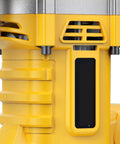 Close-up of yellow Powerhouse 1800W SDS Plus 42mm Heavy Duty Rotary Hammer Drill ventilation design