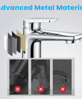 Hands Free Sensor Bathroom Faucet, Dual Temperature And Low Flow Water Control, 1 Or 3 Hole Mount, Chrome Finish