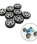 40 Piece Plastic Toy Wheels With Metal Shafts And Axles For RC Cars DIY Model Building Projects 28mm Wheel Diameter 2mm Shaft Hole 100mm Axles For Robots Drones Helicopters