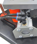 Close-up of Heavy Duty Portable Edge Banding Machine showing double side glue system and adjustable speed mechanism components.