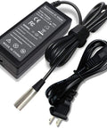 Plug And Play 24V 2A Electric Scooter Battery Charger Adapter Fast Wall Outlet Plug For Ev Rider Classic Portable Elite MiniRider RiderXpress Transport Plus Road Tested No Brainer Daily Driver with two power cables.