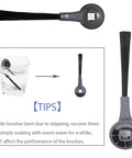Side brush from 12 Pack Replacement Parts Kit For Robot Vacuum Cleaners That Fits R101AE RV1001AE IQ, soaking tips in image.
