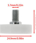 Get It Done Right 10 Pack 1 Inch Drawer Rollers with stainless screw and nylon white wheel for smooth gliding cabinet hardware.