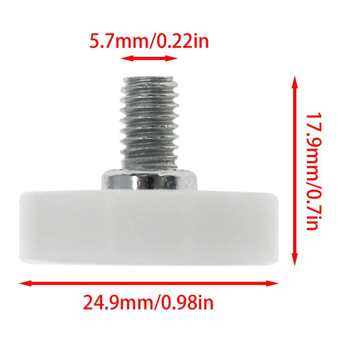 Get It Done Right 10 Pack 1 Inch Drawer Rollers with stainless screw and nylon white wheel for smooth gliding cabinet hardware.