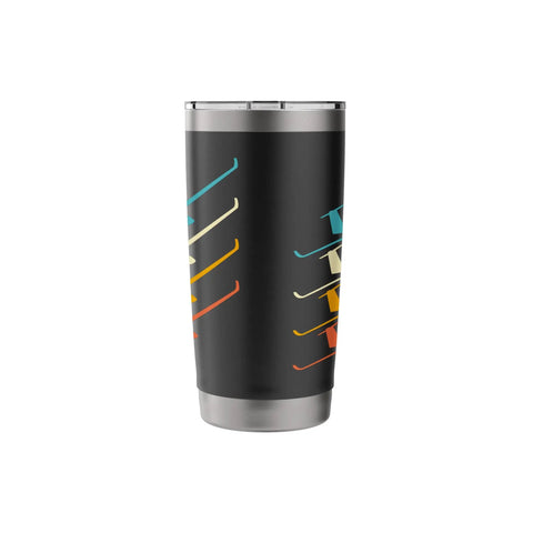Black insulated tumbler with colorful sailplane design - Insulated Stainless Steel Tumbler For Soaring Club Glider Pilots And Tow Crew Keeps Coffee Hot During Epic Silent Lifts Thermals Ridge Soaring Final Glide Focus And Flight Training Days