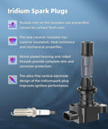 Full Set Of 4 Ignition Coils And 4 Iridium Spark Plugs For Mazda 3 3 Sport 6 CX7 MX5 Miata 2006 2013 With 2.0L 2.3L And 2.5L Engines UF540 Compatible Ready To Roll, featuring spark plug details