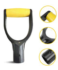 Spade Handle Replacement For Snow Shovels With 32mm Inner Diameter Plastic D Grip Style Comfy No Slip Grip Yellow Garden Tool