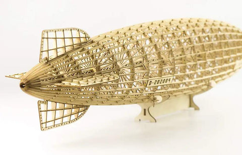 Unassembled Hindenburg Zeppelin Airship Model Kit In 1 To 453 Scale With Laser Cut Wood Puzzles For Adults Dope Build Realistic 3D Puzzle