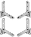 Heavy Duty Pivot Door Hinges 2 Pairs, 4.7mm Thick Offset Hinges With 180 Shaft, Max Load 132 lb Per Pair, Silver, Pre Punched Holes