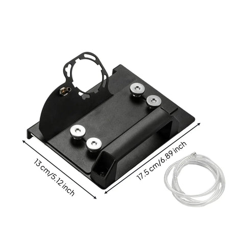 Tile Chamfering Jig With Water Hose For Wet Cutting Angle Chamfering Tool Tile Cutter For Tilers And DIY Pros, Sturdy Metal Base, Guided Cut, Includes Ceramic Wheel And Hose For Precise Edges And Long Lasting Performance, 13 x 17.5 cm metal base